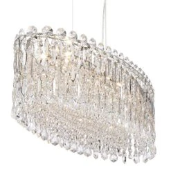 Possini Euro Alyssa 36 1/2" Wide Crystal LED Oval Pendant Chandelier -Golden Lighting Shop possini euro alyssa 36 and one half inch wide crystal led oval pendant chandelier 64r71views3