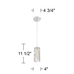 Possini Euro Alyssa 4" Wide Chrome And Crystal LED Mini Pendant Light -Golden Lighting Shop possini euro alyssa 4 inch wide chrome and crystal led mini pendant light 64r73views4