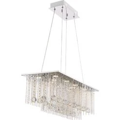 Possini Euro Boyne 29 3/4" Chrome And Crystal LED Kitchen Pendant -Golden Lighting Shop possini euro boyne 29 and three quarter inch chrome and crystal led kitchen pendant 9j540views2