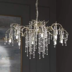 Possini Euro Branches 31" Wide Silver Champagne Chandelier