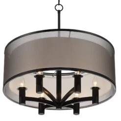 Possini Euro Caliari 22" Wide Black 6-Light Double Shade Pendant 10 Possini Euro Caliari 22" Wide Black 6-Light Double Shade Pendant -Golden Lighting Shop possini euro caliari 22 inch wide black 6 light double shade pendant 420h0views1
