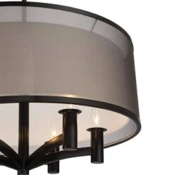 Possini Euro Caliari 22" Wide Black 6-Light Double Shade Pendant 11 Possini Euro Caliari 22" Wide Black 6-Light Double Shade Pendant -Golden Lighting Shop possini euro caliari 22 inch wide black 6 light double shade pendant 420h0views2