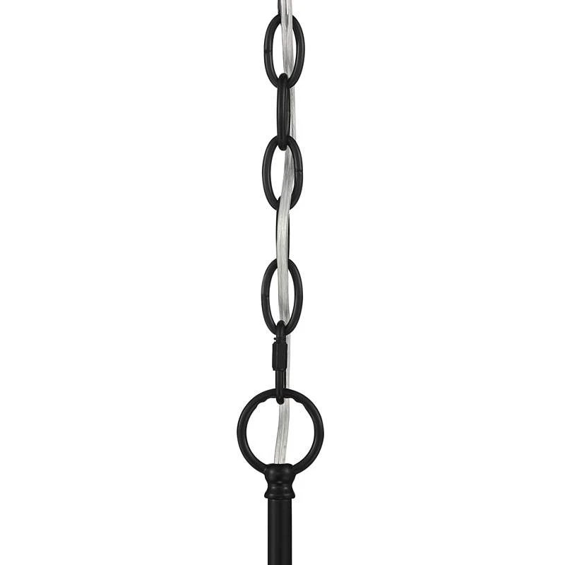 Possini Euro Caliari 22" Wide Black 6-Light Double Shade Pendant 7 Possini Euro Caliari 22" Wide Black 6-Light Double Shade Pendant - Image 5