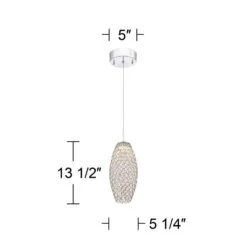 Possini Euro Carlier 5 1/4"W Chrome LED Crystal Mini Pendant -Golden Lighting Shop possini euro carlier 5 and one quarter inchw chrome led crystal mini pendant 9j556views2
