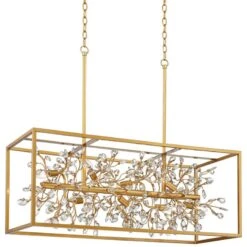 Possini Euro Carrine 38 1/2" Wide Gold Crystal 8-Light Island Pendant -Golden Lighting Shop possini euro carrine 38 and one half inch wide gold crystal 8 light island pendant 653n1