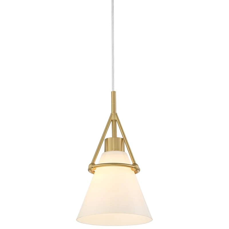 Possini Euro Casmere 7 1/2" Wide Modern Gold Cone Mini Pendant 4 Possini Euro Casmere 7 1/2" Wide Modern Gold Cone Mini Pendant - Image 2