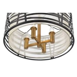 Possini Euro Cassia 20" Wide Gloss Black Antique Brass 4-Light Pendant -Golden Lighting Shop possini euro cassia 20 inch wide gloss black antique brass 4 light pendant 365m2views2