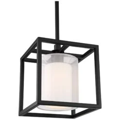 Possini Euro Conroe 9" Wide Matte Black Open Cube Mini Pendant Light -Golden Lighting Shop possini euro conroe 9 inch wide matte black open cube mini pendant light 93m07views1
