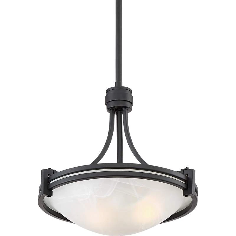 Possini Euro Deco 12 1/2" Wide Bronze 2-Light Pendant 4 Possini Euro Deco 12 1/2" Wide Bronze 2-Light Pendant - Image 2