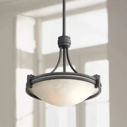 Possini Euro Deco 12 1/2" Wide Bronze 2-Light Pendant