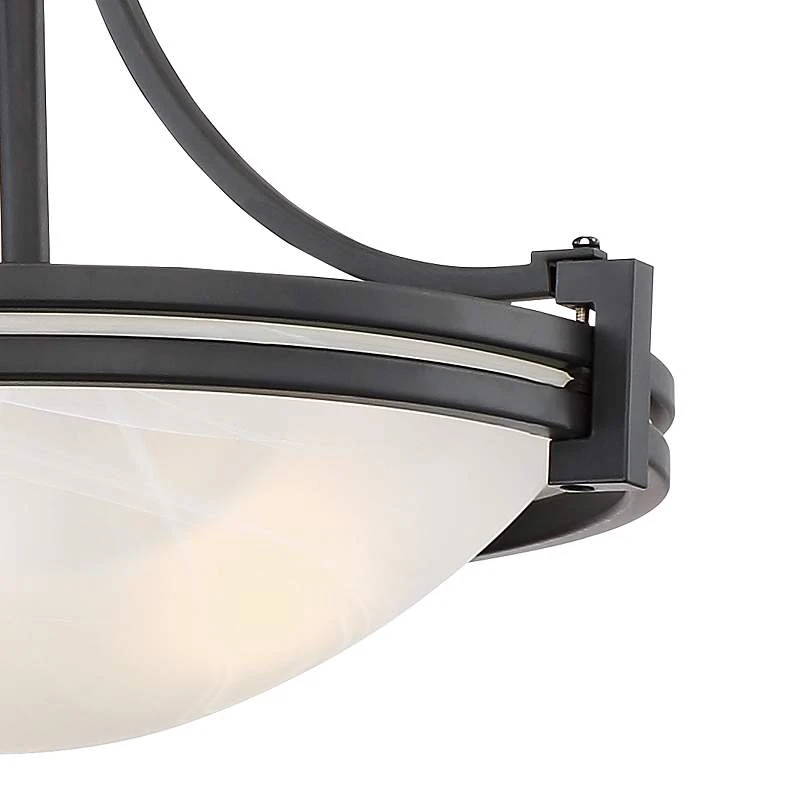 Possini Euro Deco 12 1/2" Wide Bronze 2-Light Pendant 5 Possini Euro Deco 12 1/2" Wide Bronze 2-Light Pendant - Image 3