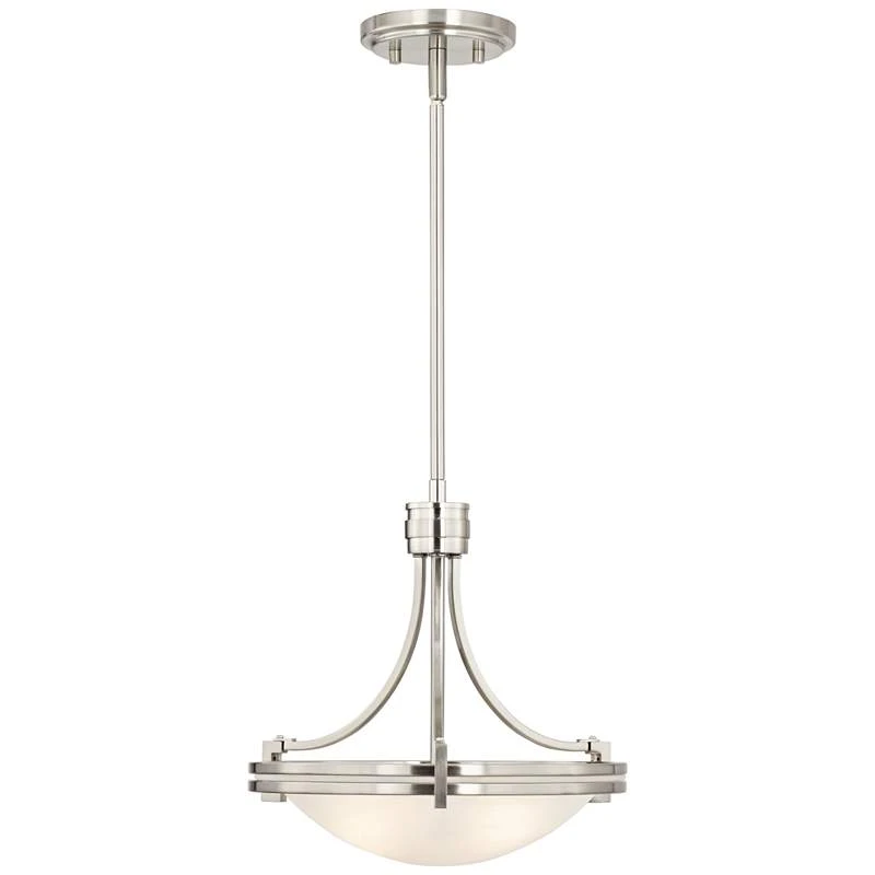 Possini Euro Deco 12 1/2" Wide Brushed Nickel 2-Light Pendant 8 Possini Euro Deco 12 1/2" Wide Brushed Nickel 2-Light Pendant - Image 6