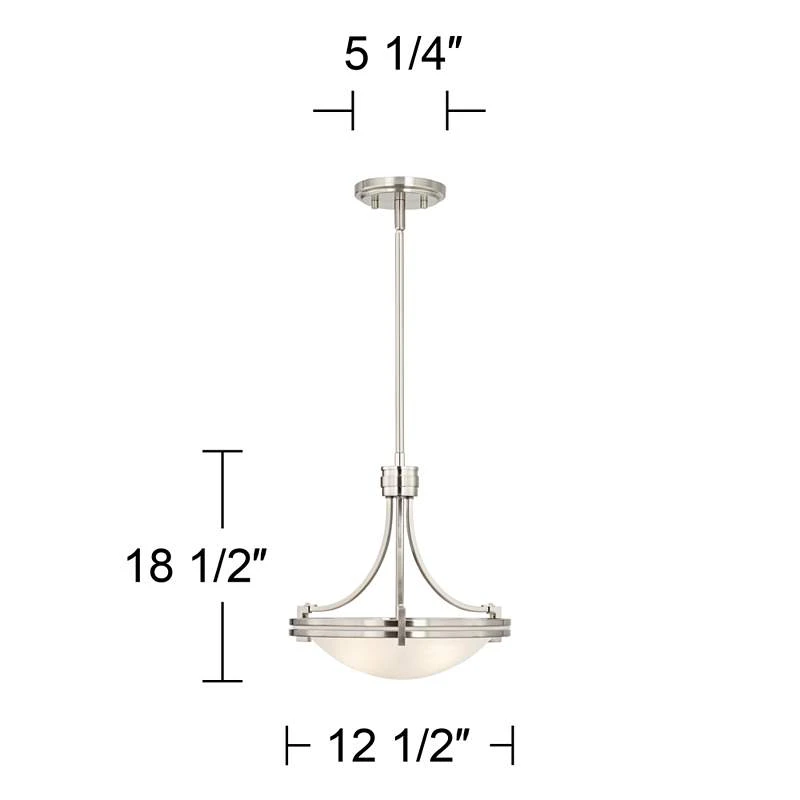 Possini Euro Deco 12 1/2" Wide Brushed Nickel 2-Light Pendant 9 Possini Euro Deco 12 1/2" Wide Brushed Nickel 2-Light Pendant - Image 7