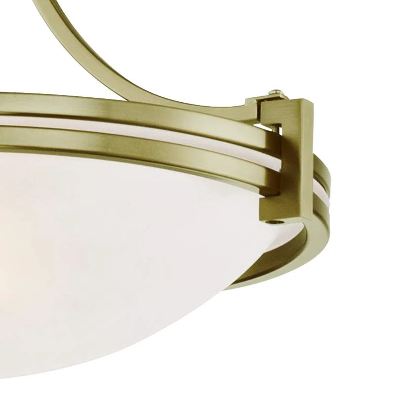 Possini Euro Deco 12 1/2" Wide Warm Brass 2-Light Pendant 5 Possini Euro Deco 12 1/2" Wide Warm Brass 2-Light Pendant - Image 3