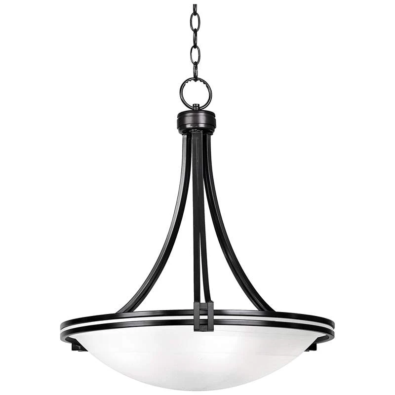 Possini Euro Deco 21 1/2" Wide Bronze 3-Light Pendant 4 Possini Euro Deco 21 1/2" Wide Bronze 3-Light Pendant - Image 2