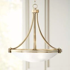 Possini Euro Deco 21 1/2" Wide Warm Brass 3-Light Pendant