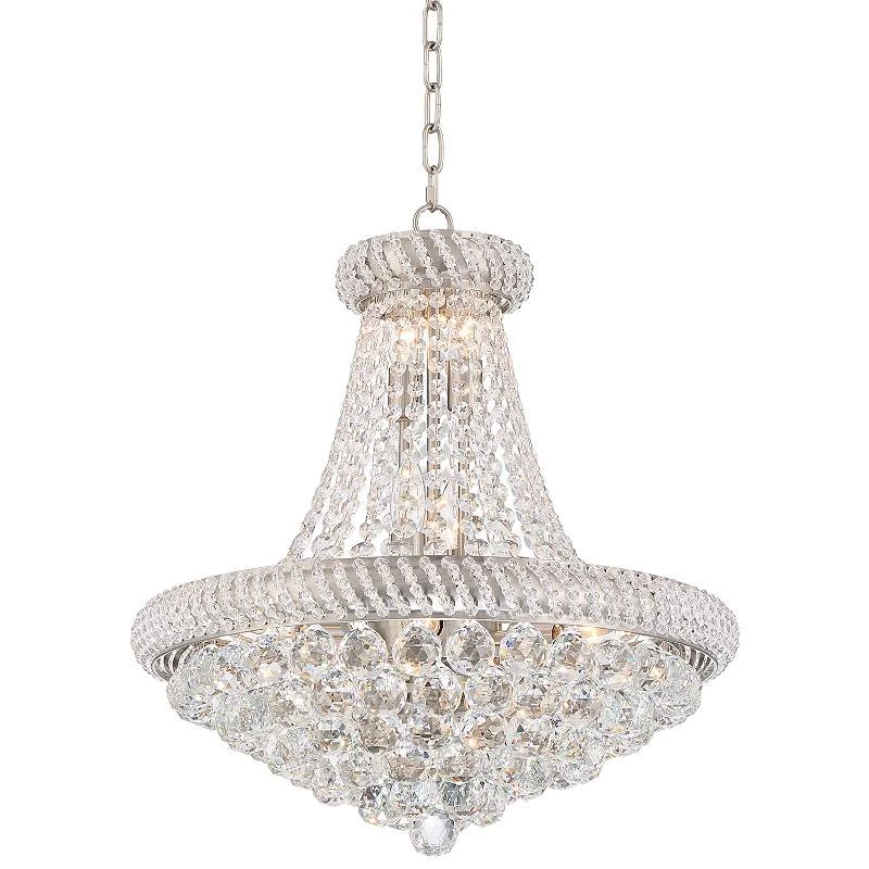 Possini Euro Diana 20" Wide Nickel Crystal Chandelier 4 Possini Euro Diana 20" Wide Nickel Crystal Chandelier - Image 2