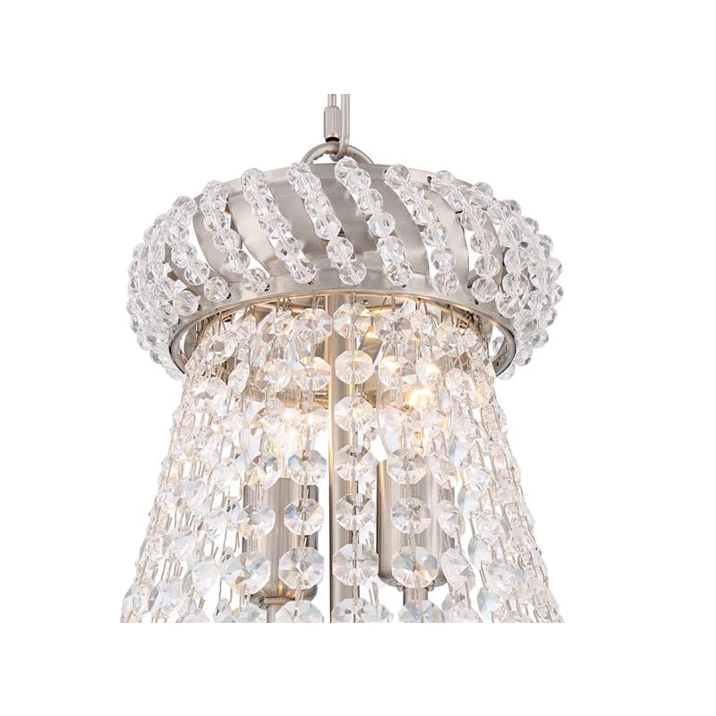 Possini Euro Diana 20" Wide Nickel Crystal Chandelier 8 Possini Euro Diana 20" Wide Nickel Crystal Chandelier - Image 6