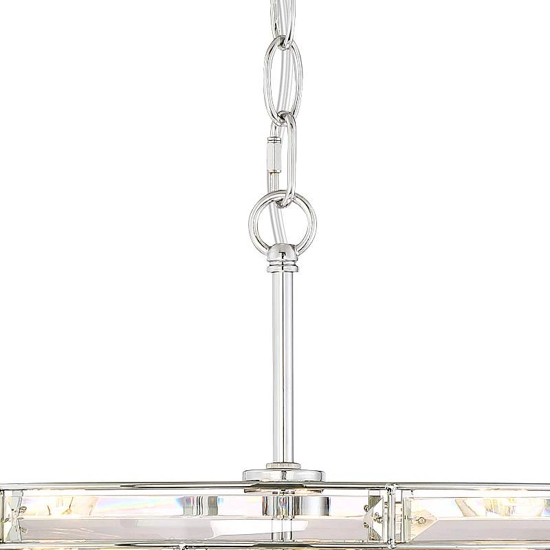 Possini Euro Ebbets 18" Wide Chrome Round Pendant Light 7 Possini Euro Ebbets 18" Wide Chrome Round Pendant Light - Image 5