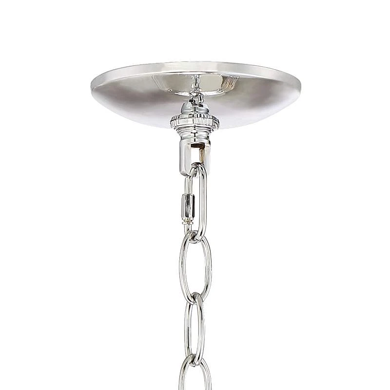 Possini Euro Ebbets 18" Wide Chrome Round Pendant Light 8 Possini Euro Ebbets 18" Wide Chrome Round Pendant Light - Image 6