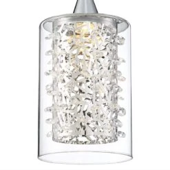 Possini Euro Enya 5 1/2" Wide Modern Chrome LED Mini Pendant -Golden Lighting Shop possini euro enya 5 and one half inch wide modern chrome led mini pendant 39h44views1