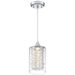 Possini Euro Enya 5 1/2" Wide Modern Chrome LED Mini Pendant -Golden Lighting Shop possini euro enya 5 and one half inch wide modern chrome led mini pendant 39h44views3