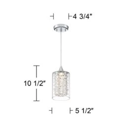 Possini Euro Enya 5 1/2" Wide Modern Chrome LED Mini Pendant -Golden Lighting Shop possini euro enya 5 and one half inch wide modern chrome led mini pendant 39h44views4