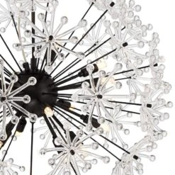 Possini Euro Felicity 26"W Semi Gloss Black Pendant Light -Golden Lighting Shop possini euro felicity 26 inchw semi gloss black pendant light 126h1views1