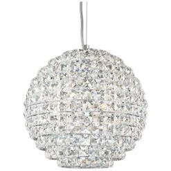 Possini Euro Gorgo 12" Wide Chrome And Crystal Modern Mini Pendant -Golden Lighting Shop possini euro gorgo 12 inch wide chrome and crystal modern mini pendant 15c00views3