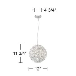 Possini Euro Gorgo 12" Wide Chrome And Crystal Modern Mini Pendant -Golden Lighting Shop possini euro gorgo 12 inch wide chrome and crystal modern mini pendant 15c00views4