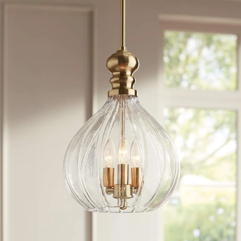 Possini Euro Houten 11 1/2" Wide Soft Gold 3-Light Glass Mini Pendant 3 Possini Euro Houten 11 1/2" Wide Soft Gold 3-Light Glass Mini Pendant