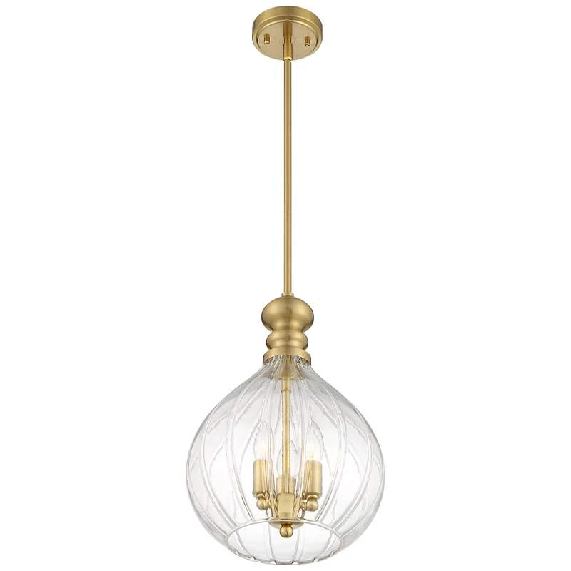 Possini Euro Houten 11 1/2" Wide Soft Gold 3-Light Glass Mini Pendant 8 Possini Euro Houten 11 1/2" Wide Soft Gold 3-Light Glass Mini Pendant - Image 6