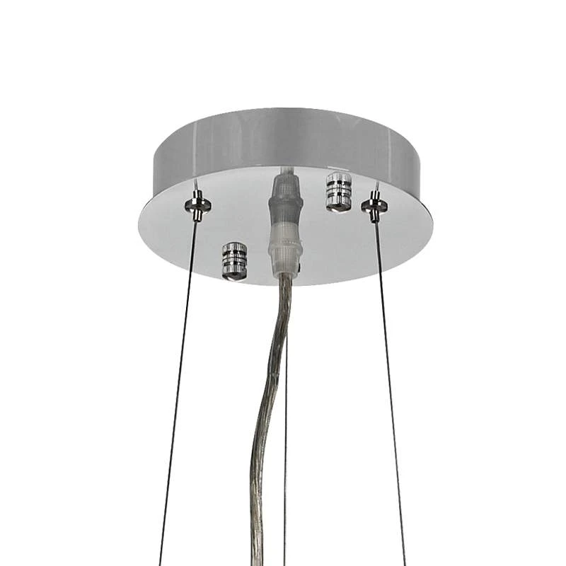 Possini Euro Jolie 20" Wide Silver Fabric Crystal Chandelier 7 Possini Euro Jolie 20" Wide Silver Fabric Crystal Chandelier - Image 5