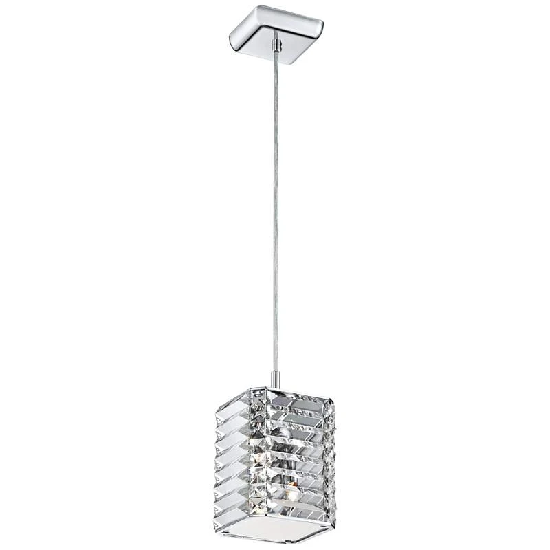 Possini Euro Lenke Chrome 6" Wide Modern Crystal Mini Pendant 7 Possini Euro Lenke Chrome 6" Wide Modern Crystal Mini Pendant - Image 5
