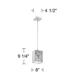 Possini Euro Lenke Chrome 6" Wide Modern Crystal Mini Pendant 13 Possini Euro Lenke Chrome 6" Wide Modern Crystal Mini Pendant -Golden Lighting Shop possini euro lenke chrome 6 inch wide modern crystal mini pendant 7c581views4