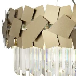 Possini Euro Lorelai 23" Wide Soft Gold And Crystal Pendant Light -Golden Lighting Shop possini euro lorelai 23 inch wide soft gold and crystal pendant light 693y0views2