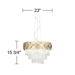 Possini Euro Lorelai 23" Wide Soft Gold And Crystal Pendant Light -Golden Lighting Shop possini euro lorelai 23 inch wide soft gold and crystal pendant light 693y0views5