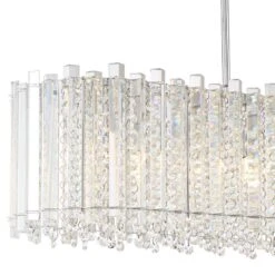 Possini Euro Mirabell 34" Crystal LED Kitchen Island Linear Pendant -Golden Lighting Shop possini euro mirabell 34 inch crystal led kitchen island linear pendant 67c46views1