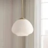 Possini Euro Orilla 11 3/4" Wide Brass And Opal Glass Mini Pendant -Golden Lighting Shop possini euro orilla 11 and three quarter inch wide brass and opal glass mini pendant 91j93cropped