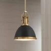 Possini Euro Posey 9 3/4" Wide Black And Brass Dome Mini Pendant 1 Possini Euro Posey 9 3/4" Wide Black And Brass Dome Mini Pendant -Golden Lighting Shop possini euro posey 9 and three quarter inch wide black and brass dome mini pendant 64t25cropped