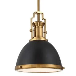 Possini Euro Posey 9 3/4" Wide Black And Brass Dome Mini Pendant -Golden Lighting Shop possini euro posey 9 and three quarter inch wide black and brass dome mini pendant 64t25views1