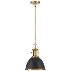 Possini Euro Posey 9 3/4" Wide Black And Brass Dome Mini Pendant -Golden Lighting Shop possini euro posey 9 and three quarter inch wide black and brass dome mini pendant 64t25views3
