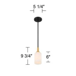 Possini Euro Prue 5 1/4" Wide Black And Gold Mini Pendant -Golden Lighting Shop possini euro prue 5 and one quarter inch wide black and gold mini pendant 667n1views4
