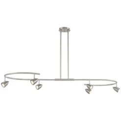 Possini Euro Salazar 66" Wide Nickel Track 6-Light Island Pendant -Golden Lighting Shop possini euro salazar 66 inch wide nickel track 6 light island pendant 893v0views3