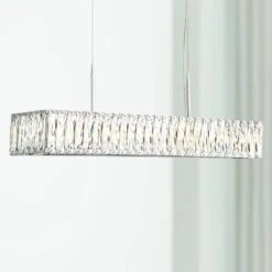 Possini Euro Sera 33 1/2" Chrome Crystal Kitchen Island Light Pendant