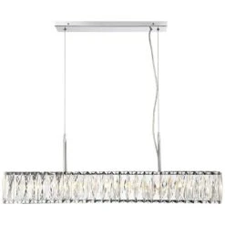 Possini Euro Sera 33 1/2" Chrome Crystal Kitchen Island Light Pendant -Golden Lighting Shop possini euro sera 33 and one half inch chrome crystal kitchen island light pendant 53x10views3