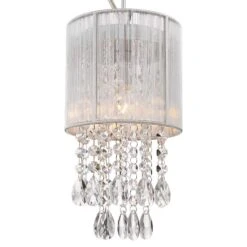 Possini Euro Silver Line 6"W Chrome And Crystal Mini Pendant -Golden Lighting Shop possini euro silver line 6 inchw chrome and crystal mini pendant 8g480views1