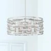 Possini Euro Smart 20" Wide Nickel And Crystal Modern Pendant Light