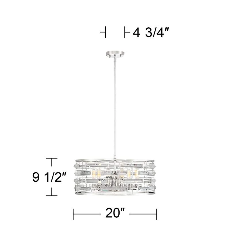 Possini Euro Smart 20" Wide Nickel And Crystal Modern Pendant Light 9 Possini Euro Smart 20" Wide Nickel And Crystal Modern Pendant Light - Image 7