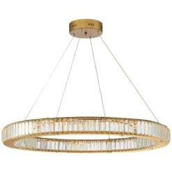 Possini Euro Vesta 35 1/2" Wide Gold Crystal LED Pendant Chandelier -Golden Lighting Shop possini euro vesta 35 and one half inch wide gold crystal led pendant chandelier 82h80views3